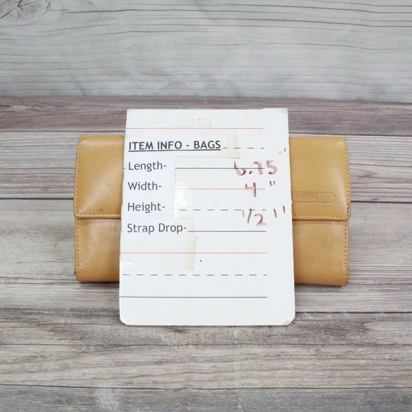 Vintage! Christian Dior Tan Leather Calfskin Kisslock Pouch Wallet - Picture 10 of 10